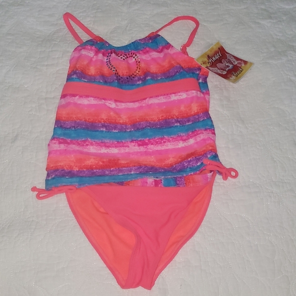 Girls Two Piece Bathing Suit - Picture 1 of 3